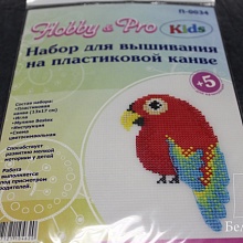 Набор для вышивания на пластиковой канве Hobby & Pro Kids "Кеша" 13,5*8,5 см