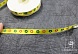 Лента атласная с рисунком "Цветочек" 10мм  (2, желтый)