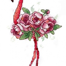 Набор для вышивания "Фламинго"