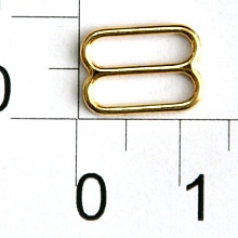 Регулятор для бретелек металл 10мм золото (уп=2пары)