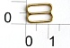 Регулятор для бретелек металл 10мм золото (уп=2пары)