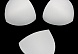 Чашечки корсетные треуг. без уступа с равномерным наполнением, р.38 (1 пара)  (белый)