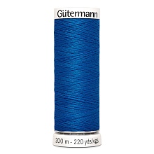 Нить Sew-All 100/200 м для всех материалов, 100% полиэстер Gutermann (322, василек)