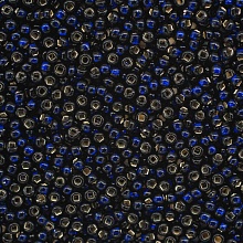  Бисер Preciosa 10/0 20гр (37110С, т.синий, серебряная линия внутри)