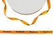 Лента атласная с рисунком Handmade 1см (2, оранжевый)