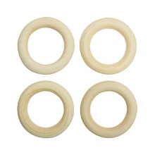 Бусины деревянные неокрашенные кольцо 40 мм, 4шт 