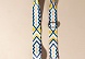 Ручка стропа с карабинами, 140×3,8см, орнамент ромбы/серебро
