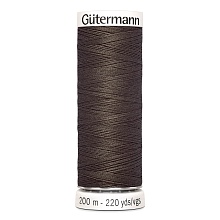 Нить Sew-All 100/200 м для всех материалов, 100% полиэстер Gutermann (480, серо-коричне...
