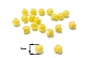 Пуговицы "Мини" круглые на ножке, 5мм, пластик (уп=20шт) (св.желтый)