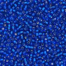  Бисер Preciosa 10/0 20гр (67300, синий, серебряная линия внутри)