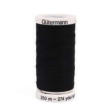 Нить Sew-All 250м для всех материалов, 100% полиэстер Gutermann  (000, черный)