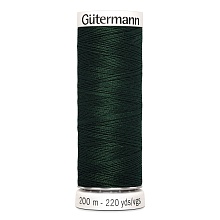 Нить Sew-All 100/200 м для всех материалов, 100% полиэстер Gutermann (472, т.зеленый)