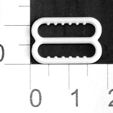 Регулятор для бретелек пластик 15мм (уп=2пары) (1, белый)