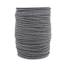 Шнур х/б 5мм плетеный (05, серый)