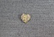 Пуговица со стразами ВК-67 (4, сердце, золото)