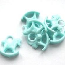 Декоративный элемент 'Лошадка', (пластик), 3*3 см, упак./6 шт. (1, голубой)