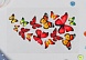 Термотрансфер "Бабочки ", 13*20см, цвет красный