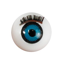 Глаза с ресничками круглые 16мм (уп=10шт) (3, голубой)