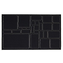 Заплатка самоклеющаяся квадраты, прямоугольники (ткань) 145х245мм (черны�...