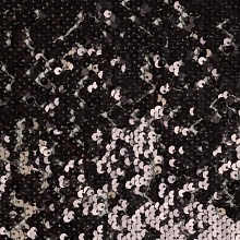 Ткань пайетки двухсторонние на сетке (10, черный)