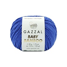 Пряжа для ручного вязания Baby Bamboo 50% бамбук 50% акрил 50гр/115м (95236, сине-фио...