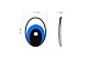 Глазки клеевые овал 11*16мм (2шт) (2, синий)