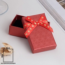 Коробочка подарочная "Влюбленность", 5*8, цвет красный