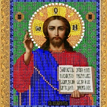 Набор для вышивания бисером (Чехия) "Иисус" 12*16см 