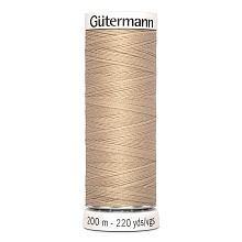 Нить Sew-All 100/200 м для всех материалов, 100% полиэстер Gutermann (186, т.бежевый)