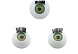 Глаза с ресничками круглые 14мм (уп=10шт) (2, зеленый)