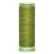 Нить Top Stitch 30/30 м для декоративной отстрочки, 100% полиэстер Gutermann (582, олив...