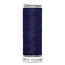 Нить Sew-All 100/200 м для всех материалов, 100% полиэстер Gutermann (711, серо-синий)