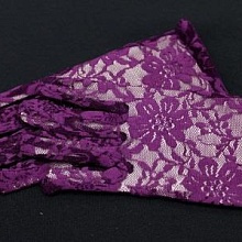 Перчатки гипюр короткие детские (5, фиолетовый)