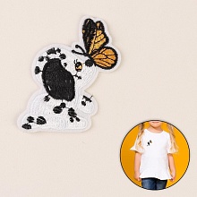 Термоаппликация «Собака с бабочкой», 8,5 × 7 см, цвет белый