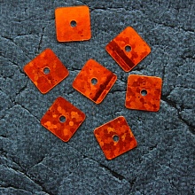 Пайетки Квадрат фигурные (15-16гр) (3, оранжевый)
