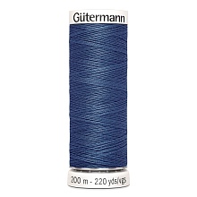 Нить Sew-All 100/200 м для всех материалов, 100% полиэстер Gutermann (435, серо- синий)