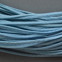 Шнур кожаный нитепрошивной  (10, голубой)