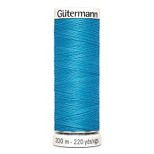 Нить Sew-All 100/200 м для всех материалов, 100% полиэстер Gutermann (197, бирюза)