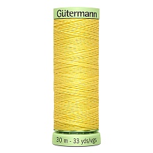 Нить Top Stitch 30/30 м для декоративной отстрочки, 100% полиэстер Gutermann (852, желт...