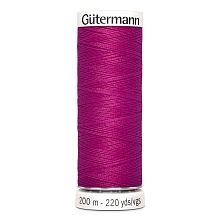 Нить Sew-All 100/200 м для всех материалов, 100% полиэстер Gutermann (877, фуксия)