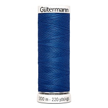 Нить Sew-All 100/200 м для всех материалов, 100% полиэстер Gutermann (312, синий)