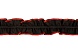 Лента рюш №3406 черный с красным 