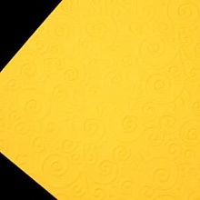 Бумага с рельефным рисунком "Завитки" 3л  (11, яр.желтый)