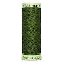 Нить Top Stitch 30/30 м для декоративной отстрочки, 100% полиэстер Gutermann (585, олив...
