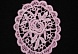 Декоративный элемент G-457-2 'Овал с цветами', 55мм*70мм*2шт, хлопок (3, розовый)
