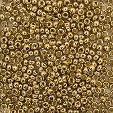Бисер Preciosa 10/0 ~5гр  (18151, золотой металлик)