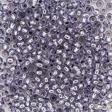 Бисер Preciosa 10/0 ~5гр  (78121, фиолетовый, серебряная линия внутри)