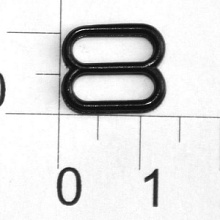 Регулятор для бретелек пластик 10мм (уп=2пары) (2, черный)
