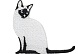 Термоаппликация 'Сиамская кошка', 7.0*6.5см