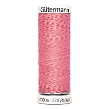 Нить Sew-All 100/200 м для всех материалов, 100% полиэстер Gutermann (985, розовая фукс...